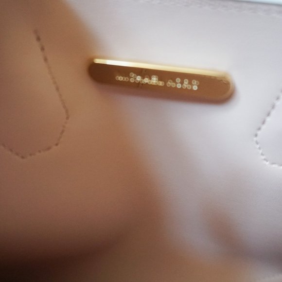 Michael Kors Mercer Medium Satchel Messenger Bag MK Vanilla Pink - Picture 10 of 14